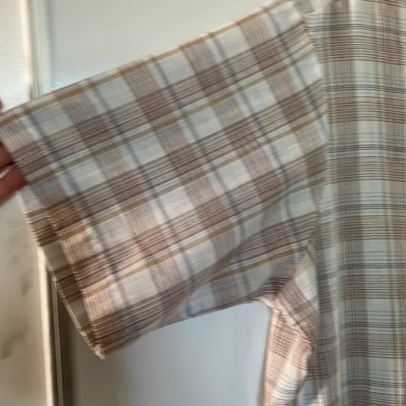 Vintage 70s Levis White Tab Button Up Shirt USA Made Mens Size Large Plaid - Picture 4 of 8